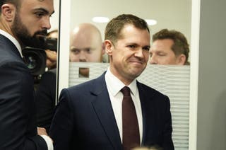 Robert Jenrick attends the Reform UK press conference on Thursday (Jordan Pettitt/PA)